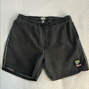RipCurl Black Hybrid Shorts with Colorful Side Trim L